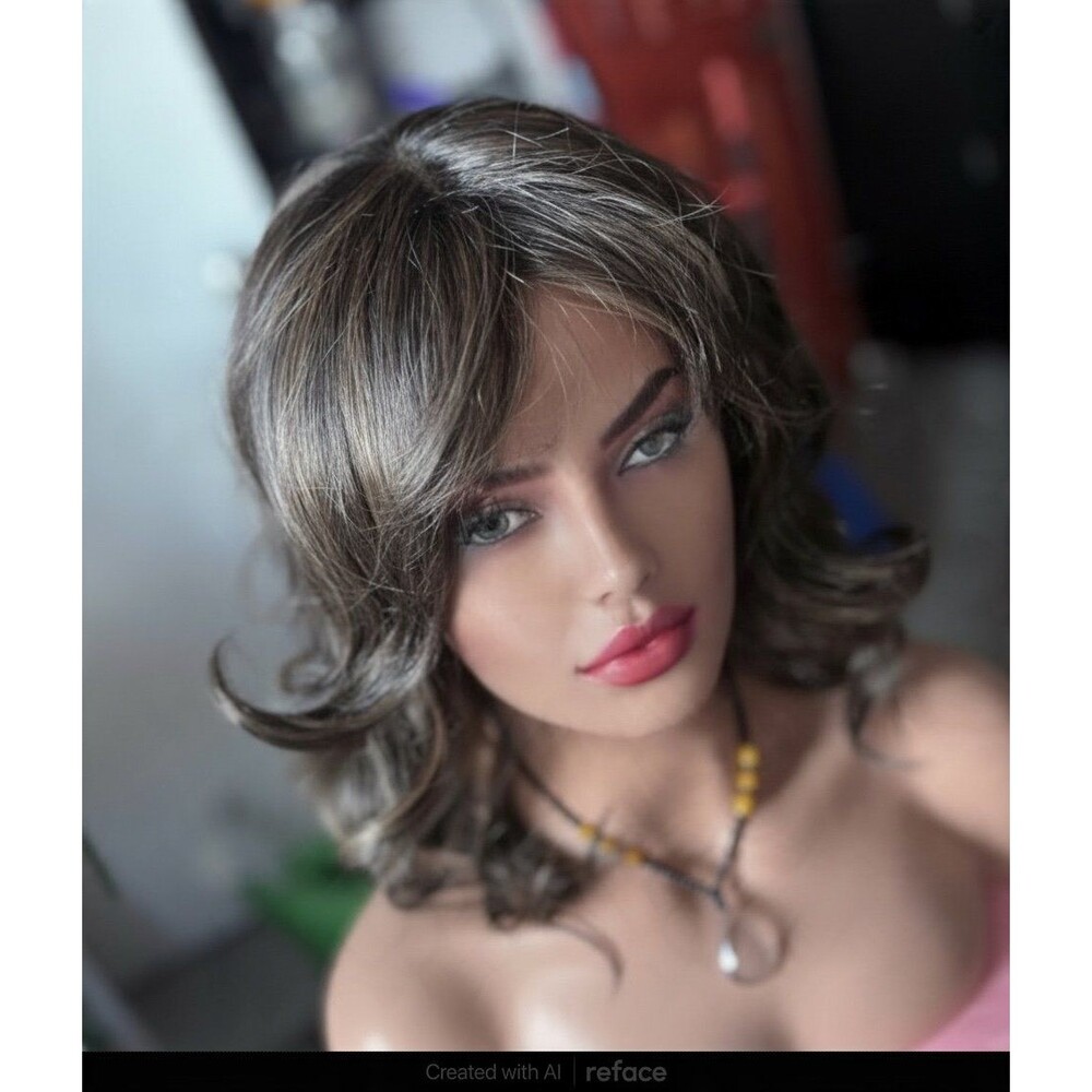 Belle tress “Simone” lux Handtied cap wig in color Coolest Dark Brown-R New